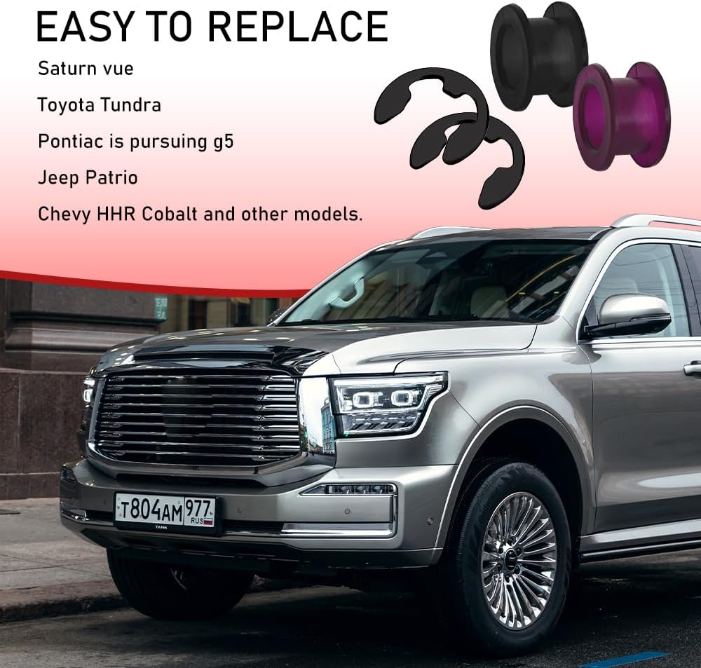 2PCS Shift Cable Bushing Repair Kit with Clips, Gear Lever Connecting Rod Bushings Replace 33835-08010, Transmission Shift Linkage Bushings Compatible with Saturn Toyota Pontiac Jeep Chevy