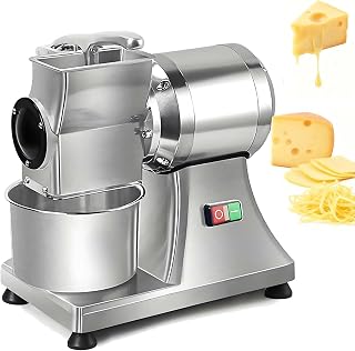 Upgraded Nut Grinder, Electric Cheese Grinder, 900W High Speed, 6-Inch Inlet, Wat-erproof Switch, Easy Clean, for Cheese/Peanuts/Chocolate/Home Use