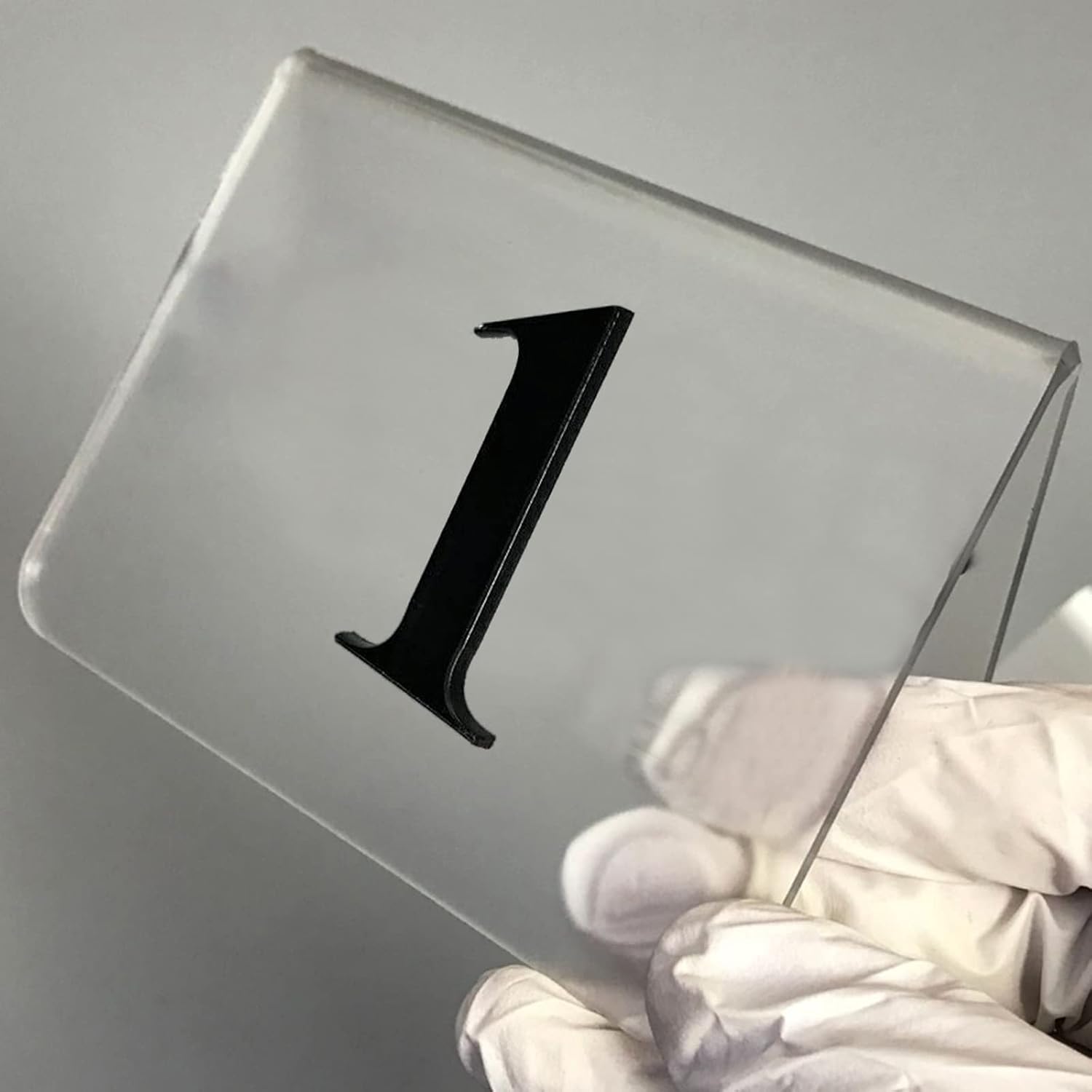 Tabletop Number Sign, Restaurant Bar Place Table Marker, 3D Digital Acrylic Table Number Card, Table Number Used in Restaurants, Bars, Parties, Weddings Etc,Black Frosted-45682