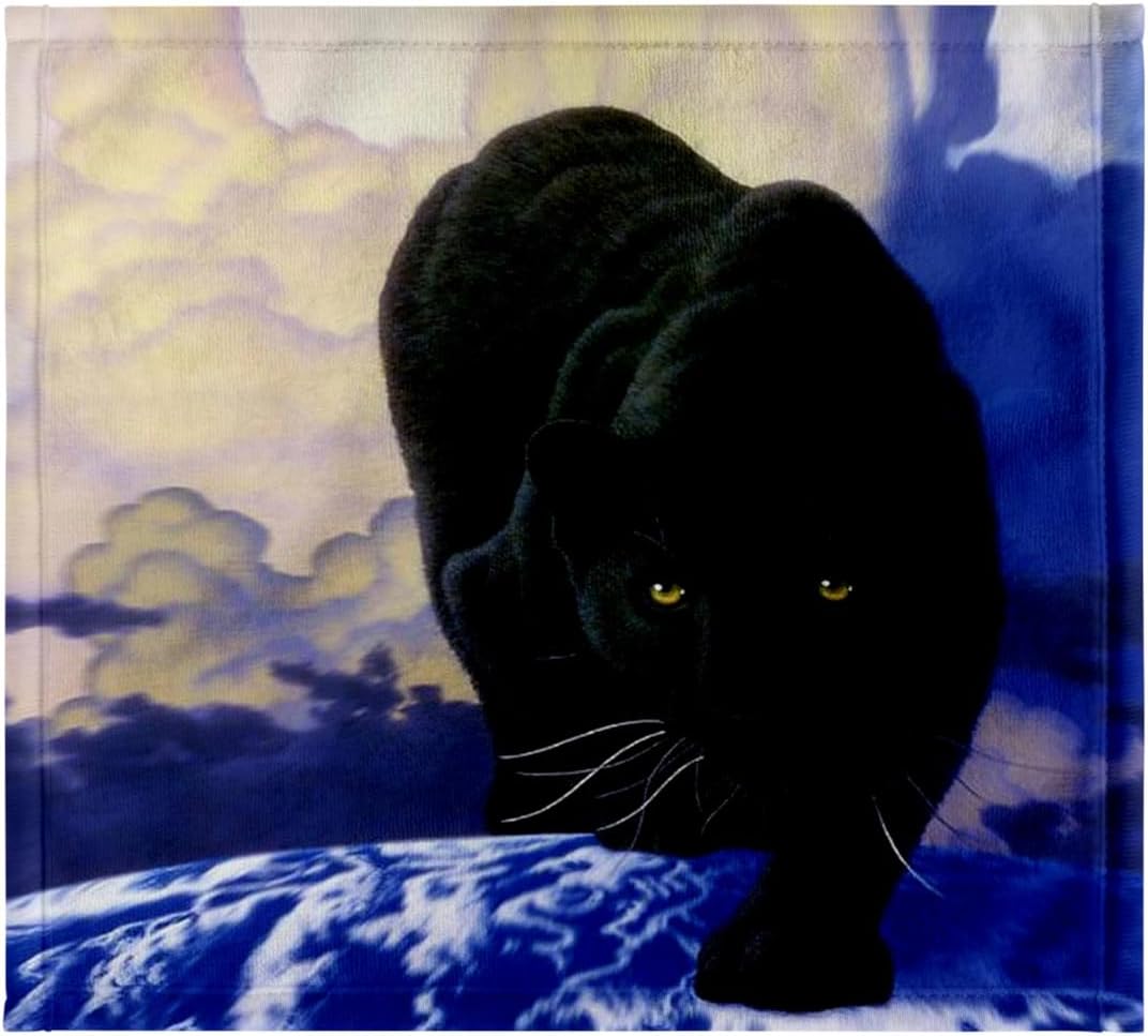3dRose Black Panther 22x30 Bath Hand Pool Towel