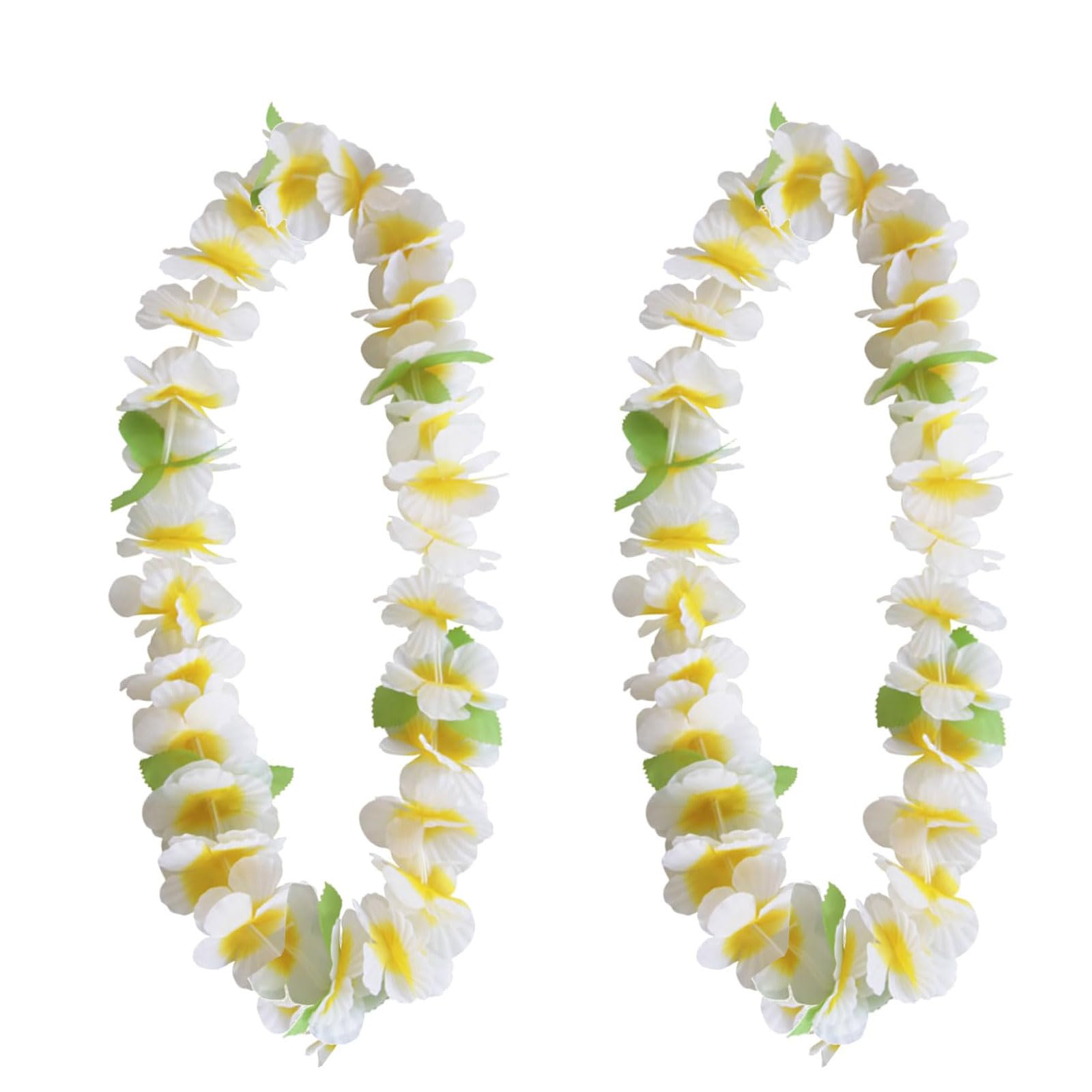 Hawaiian Garland Necklace Pack of 2 Hawaiian Tropical Party Decorations Hawaiian Hula Multicoloured Flower Garlands for Tropical Parties Beach Parties
