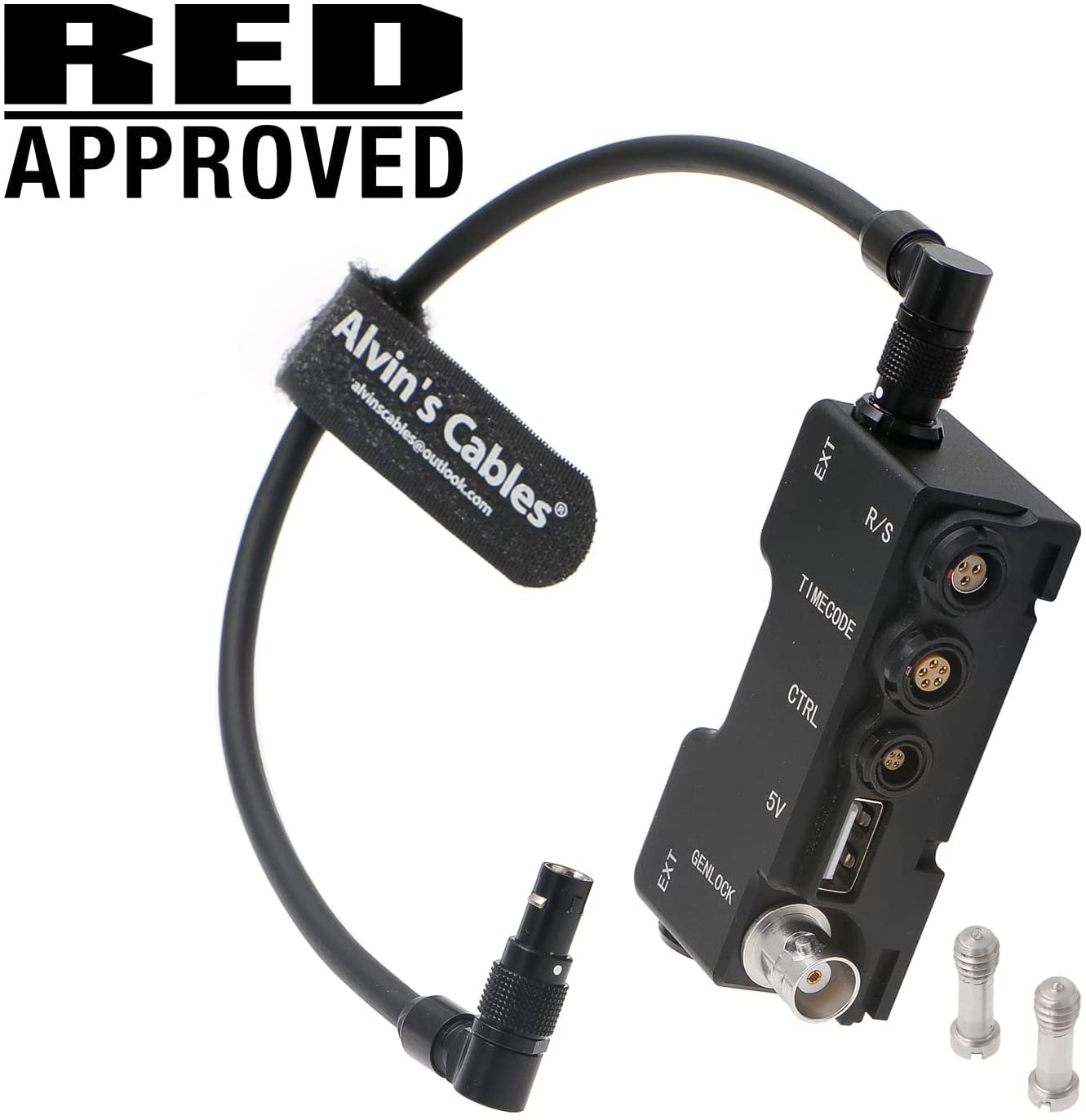 Red Approved Alvin's Cables Caja de Conexiones de para Red-Komodo| Cámara V-Raptor EXT 9-Pin a Run-Stop | Timecode | Ctrl | 5V USB | Genlock-BNC B-Box