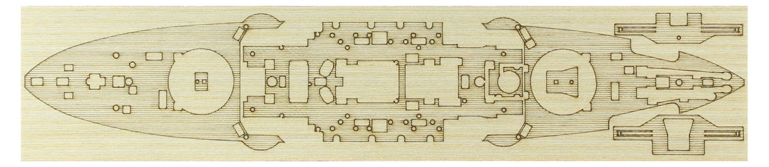 ハセガワ Hasegawa QG60 1/700 Wooden Deck for Warship Mikasa