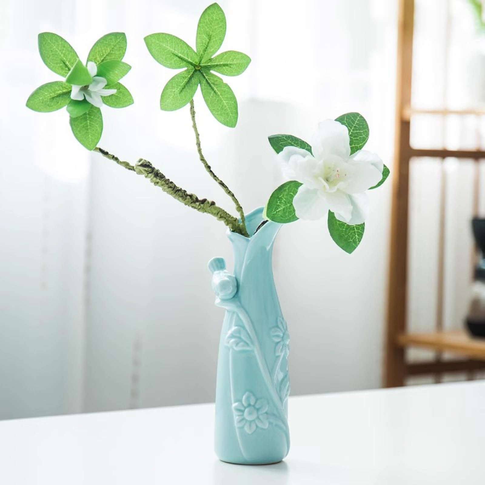 Wazony na kwiaty, Ceramiczny wazon dekoracyjny | Pokój dzienny, stół jadalny, biuro, sypialnia, biurko: świeże, suszone kwiaty, prezenty