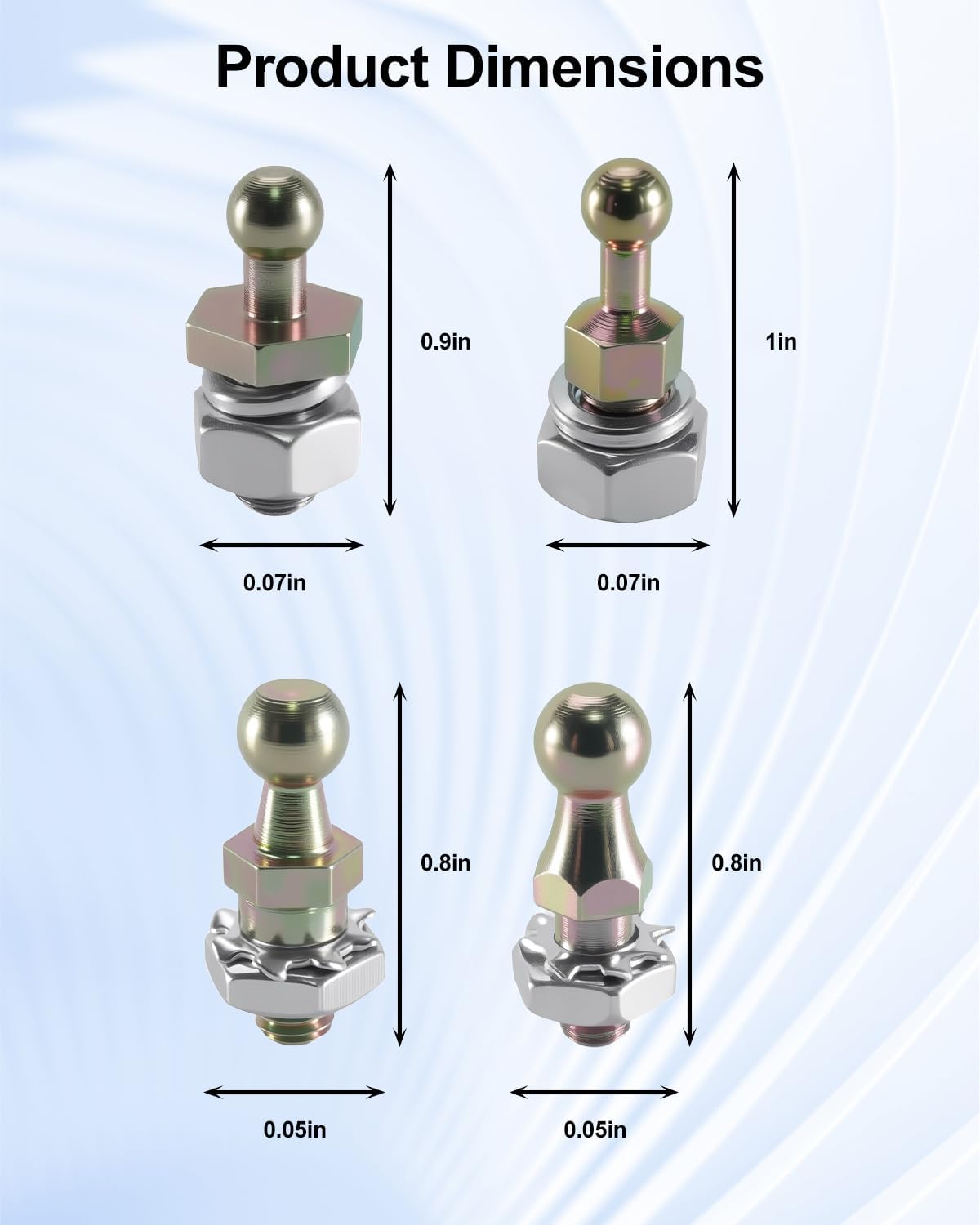 Carburetor Throttle Ball Assortment Compatible with 20-2 Holley Carburetor, Steel Throttle Cable Linkage Ball Kit for Smooth Throttle Control, Includes Multiple Sizes for Direct Replacement