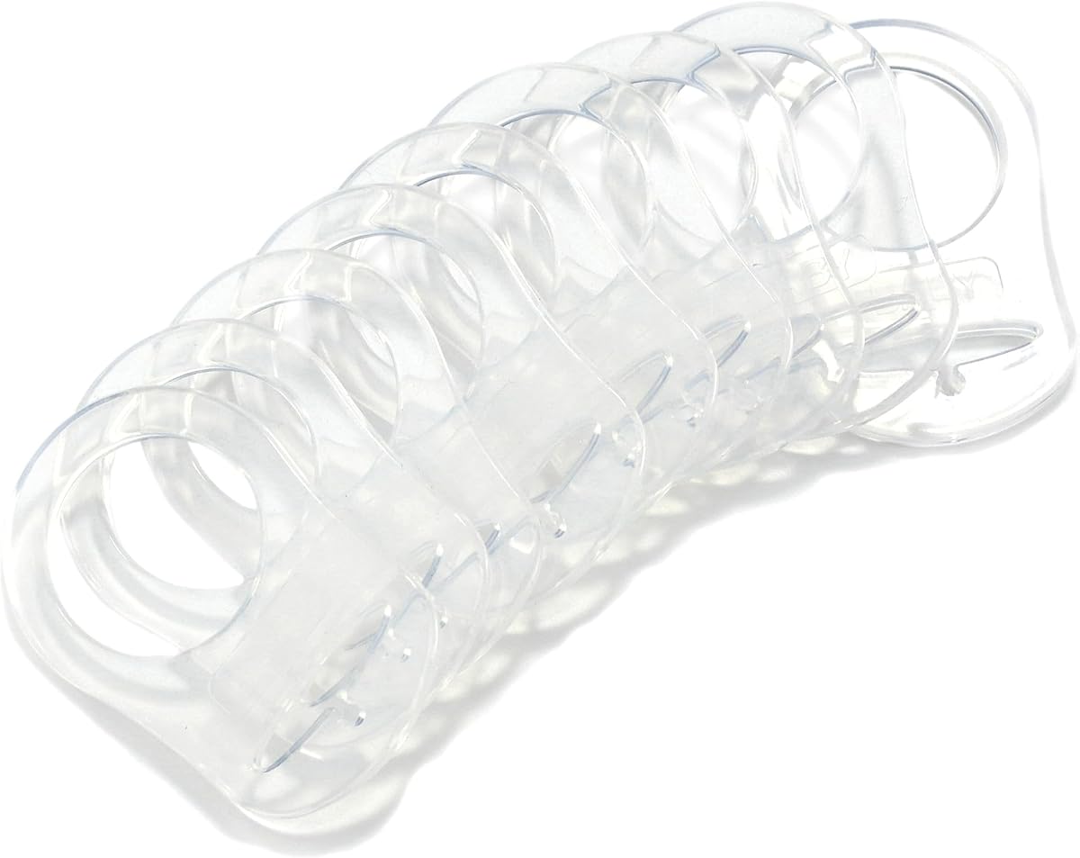10 anillos adaptadores de silicona transparente de grado alimenticio limpio, soporte para botón, estilo Maam Dummy, chupete para bebé, chupete, Clip de cinta para la dentición