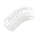 Sutoyuen 10 Clean Food Grade Transparent Silicone Adapter Rings Holder for Button Style Maam Dummy Baby Pacifier Soother Teething Ribbon Clip