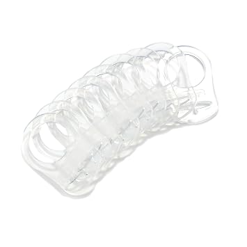 10 Clean Food Grade Transparent Silicone Adapter Rings Holder for Button Style Maam Dummy Baby Pacifier Soother Teething Ribbon Clip