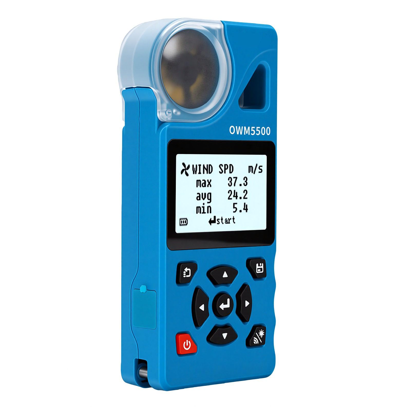 Eacam Anemómetro Digital Versátil con Control de Aplicación y Almacenamiento de 8000 Datos para Entusiastas la Vela y el Surf (OWM5500)