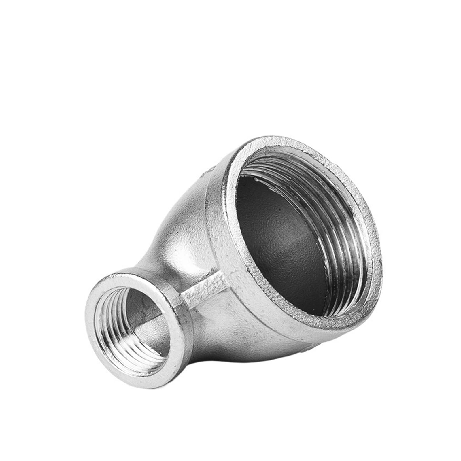 Accesorios de codo, conector de tubería de agua roscado reductor de cabeza grande y pequeña con alambre interior de acero inoxidable 304, accesorios de plomería G1/4 (G3/4*G1/2)(G11/4*G1/2)
