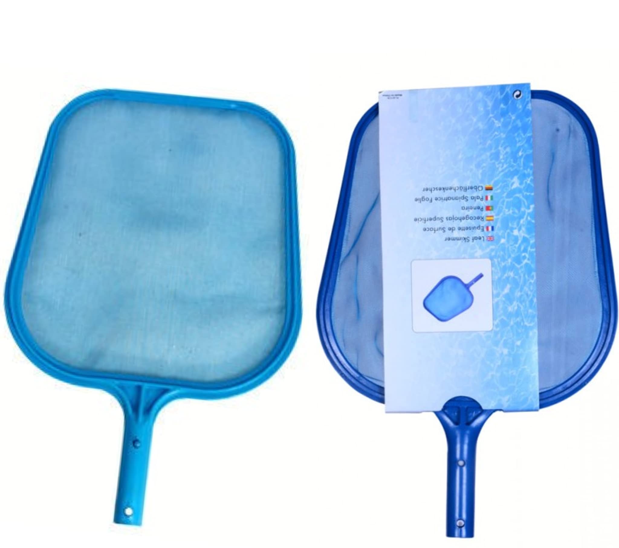 BlueWave Swimming Pool Blue Plastic Leaf Rake Mesh Net Skimmer Clean Swimming Pool Tool Leaf Skimmer Net Pack of 2 pecs