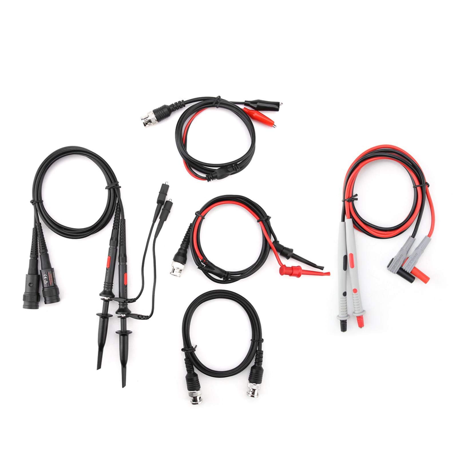 Conjunto de cables de prueba, multímetro de osciloscopio P1260D Cables de prueba con pinzas de cocodrilo Juego de puntas de sonda reemplazables