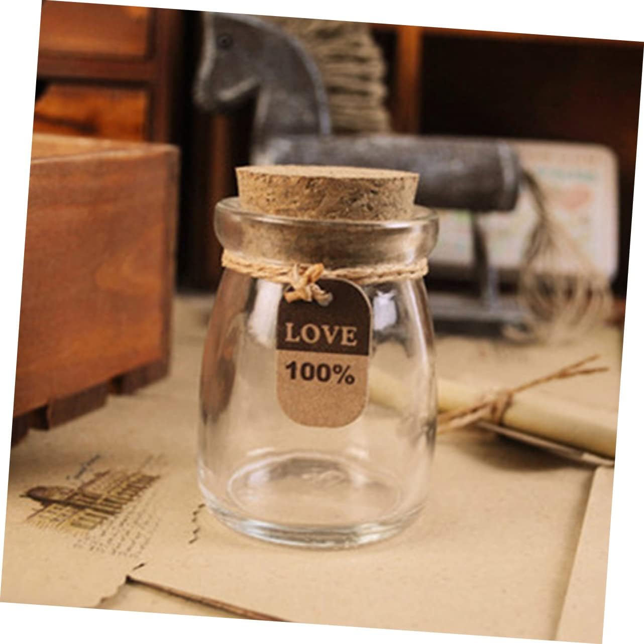 Alipis 12pcs Glass Favor Jars with Cork Lids Miniature Storage Bottles for Spices Candies and Candle Making Includes Label Tags and String for Weddings and Parties