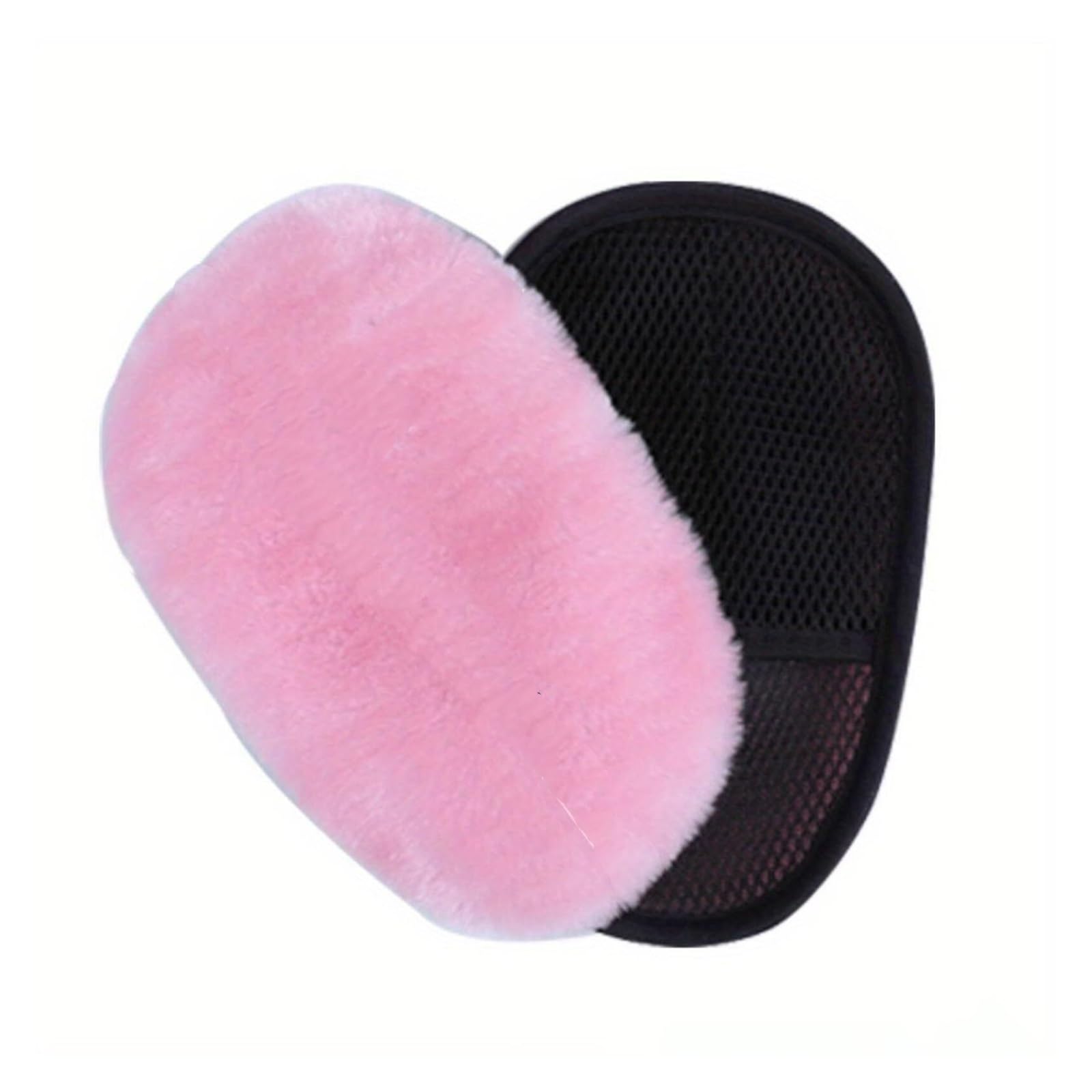 4pc Wool Car Wash Mitts Polishing Sponge Gloves for Auto Detailing Pink