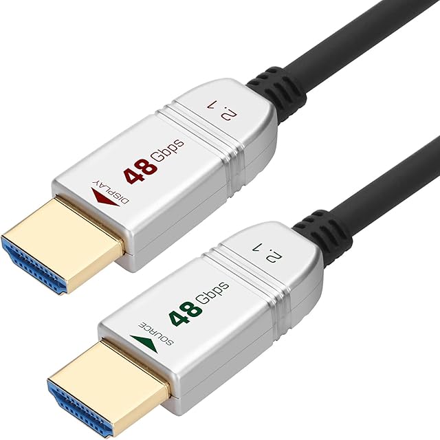 FeizLink - 8K HDMI 2.1 Fibre Cable 10M 4K 120Hz 8K 60Hz 48Gbps Dynamic HDR10 / eARC/HDCP 2.3 Compatible with RTX 3080 3090 Xbox Series X PS5 LG C9 Samsung Q90T TCL Sony