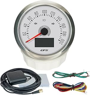 Universal 85mm GPS Speedometer 0-200km/h With COG TRIP ODO With 7 Colors Backlight For Car Boat Motorcycle Yacht (Color : WS, Size : A)