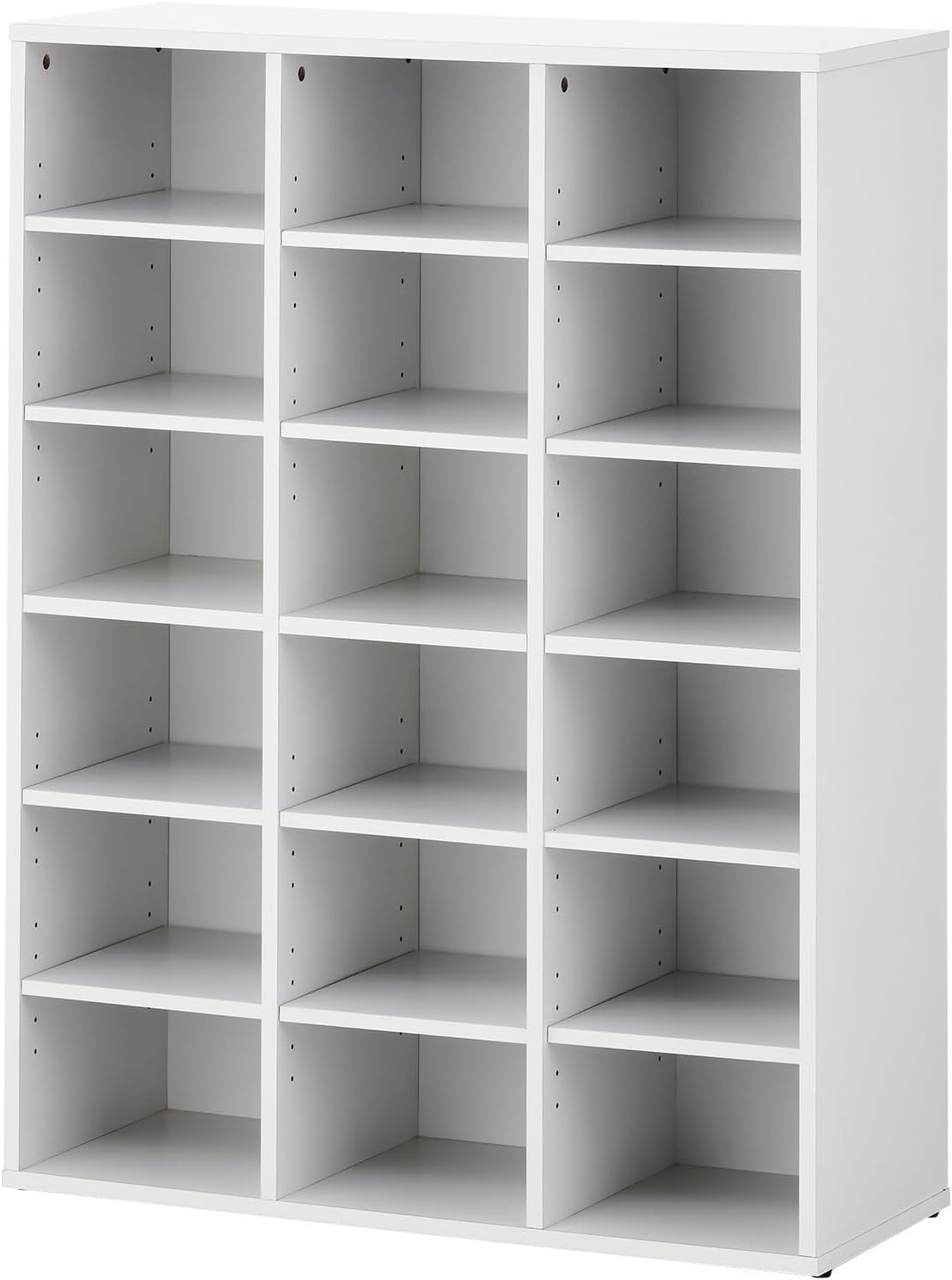 法人様向け オフィスコム 業務用 シューズラック 下駄箱 3列6段 18人用 木製 靴箱 幅900×奥行350×高さ1190mm ホ