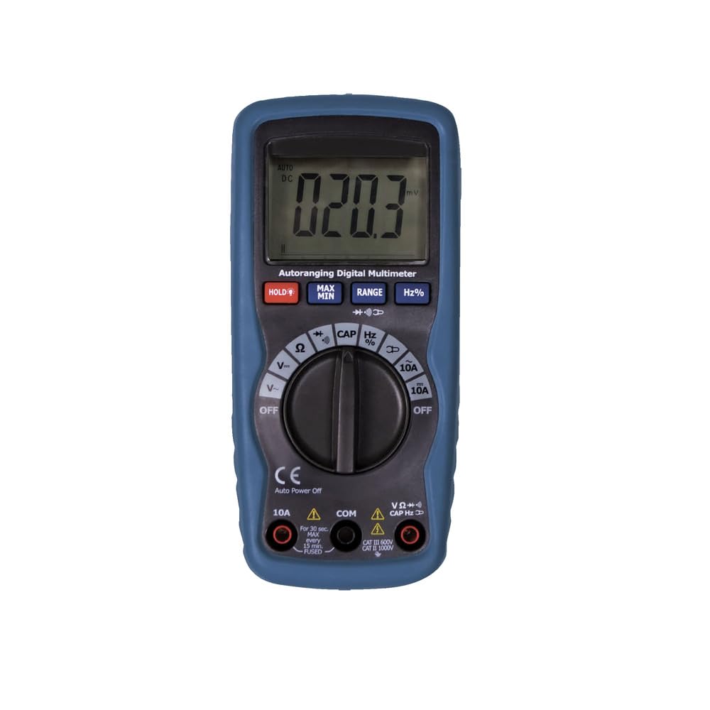 Multimètre digital professionnel, 9 fonctions, 1000V, calibrage auto, fonction sans contact, cat III - Tibelec