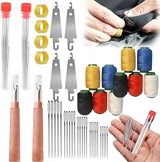 41-Piece Portable Big Eye Stainless Steel Needle Kit with Case - Ideal for DIY & Craft Enthusiasts