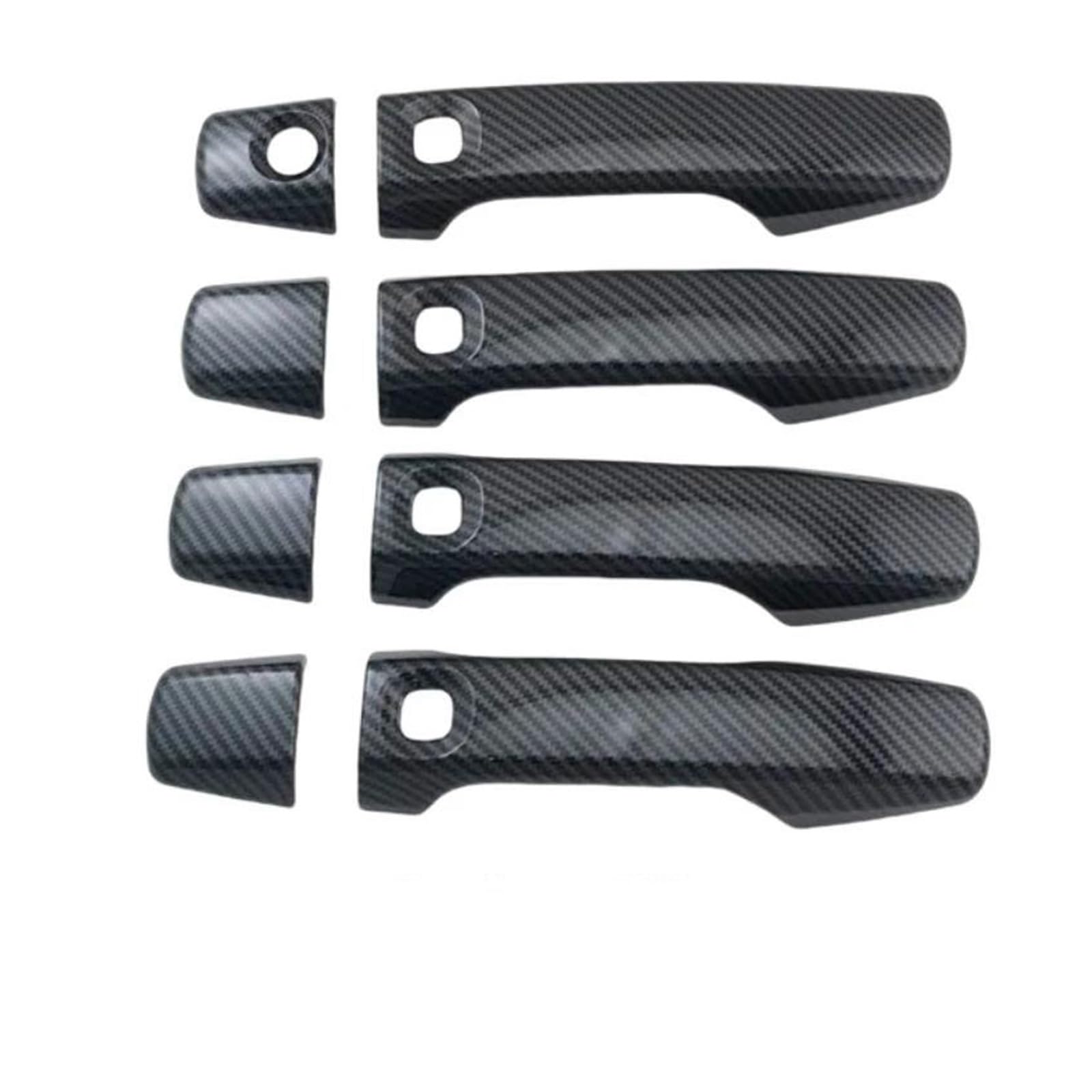 KJHOPY Car Carbon Door Handle Cover Protector Shell for Land for Cruiser FJ200 LC200 2008 2009-2015(Carbon)