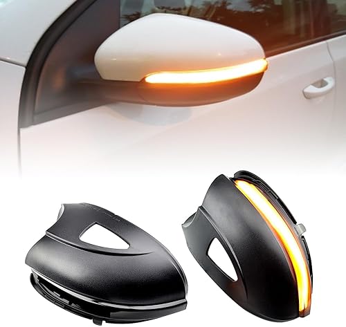 Parpadeo secuencial dinámico compatible con VW GOLF 6 VI MK6 GTI R line R20 Tou-ran Variant EOS Sha-ran LED espejo lateral intermitente montaje con
