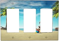 Vista 60 de Placa de interruptor de luz de elefante indio de 1 banda, placa de pared basculante individual, placa decorativa eléctrica GFCI para decoración