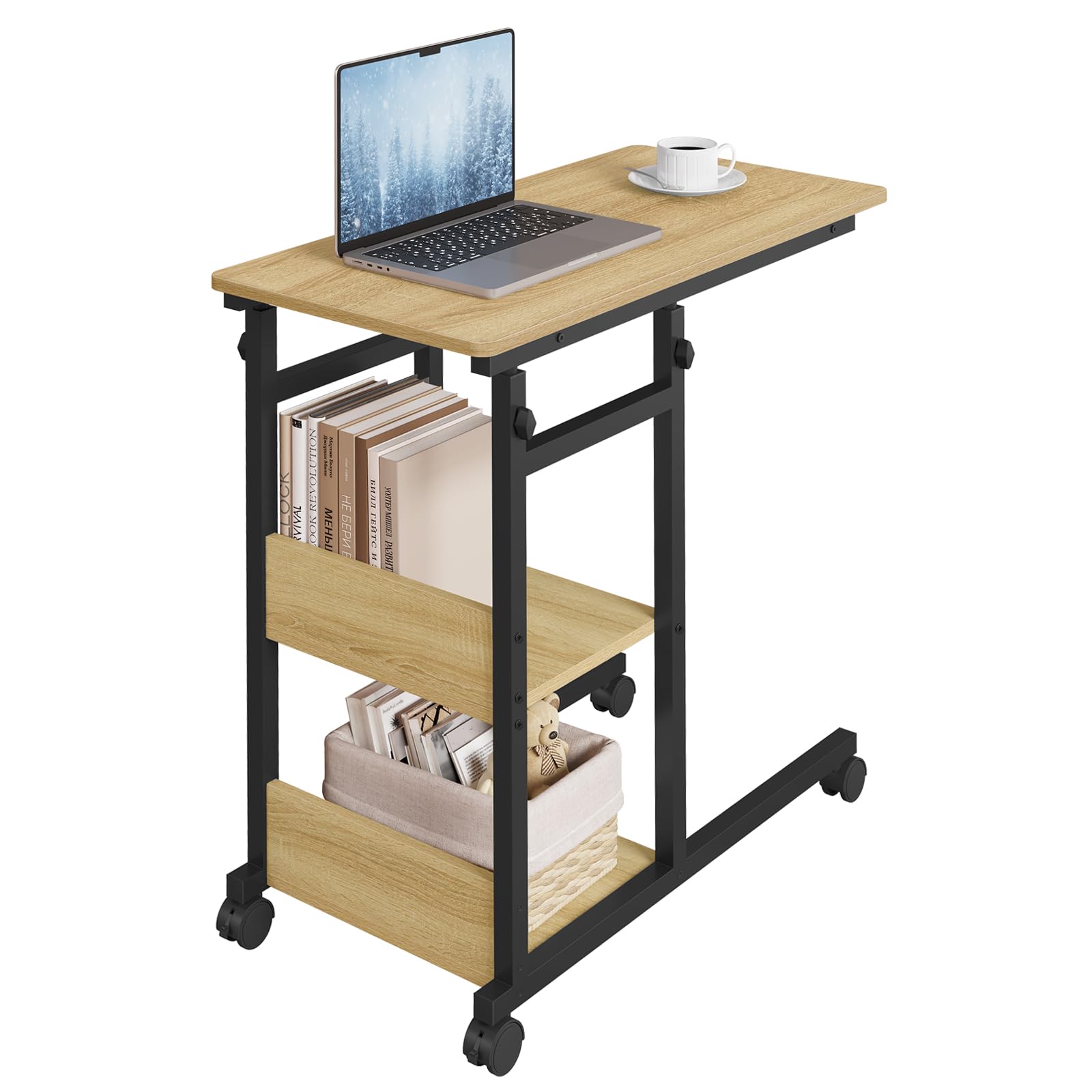 WOLTU C-vormige woonkamertafel, zijtafel, bedtafel