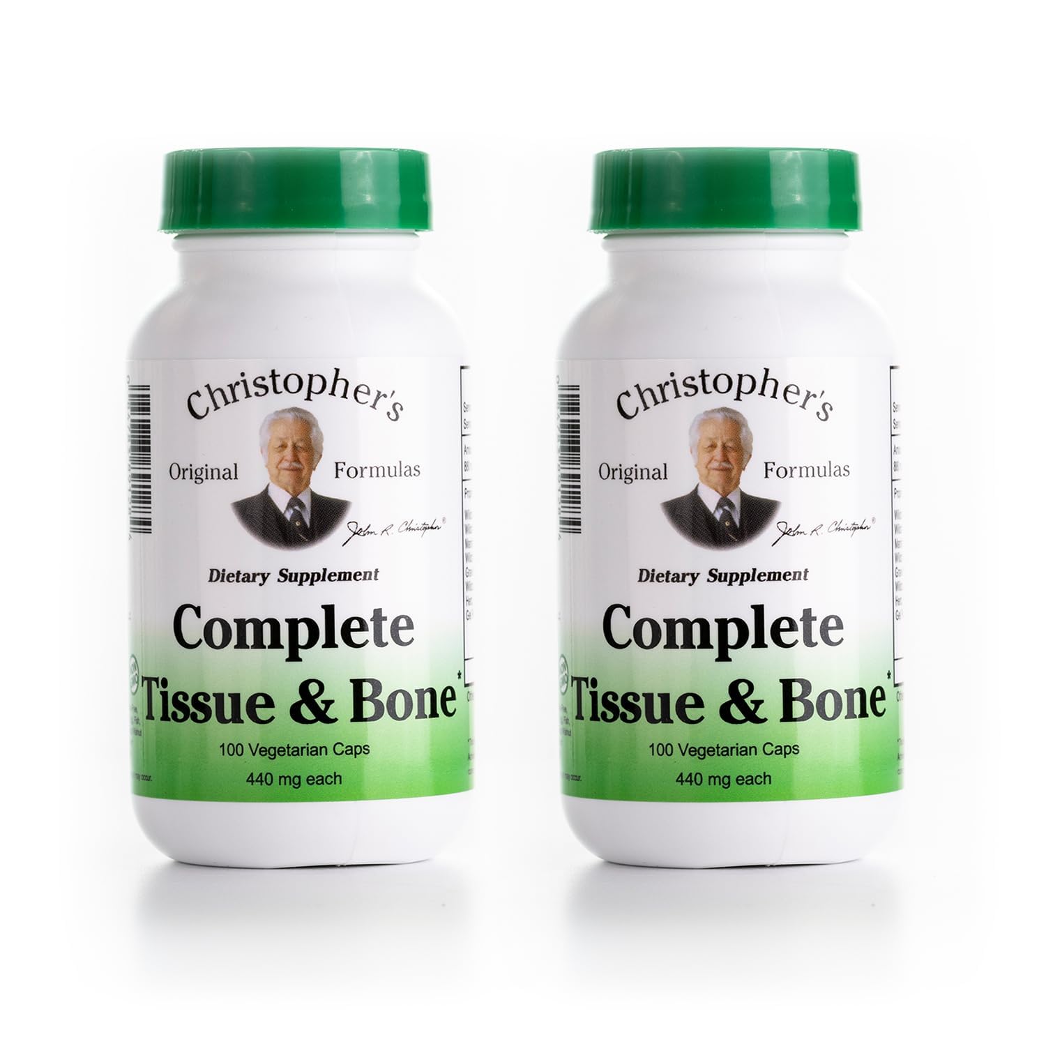 Christopher's Original Formulas Complete Tissue & Bone Formula – 100 VCaps | Herbal Support for Bones & Connective Tissue - Pack of 2
