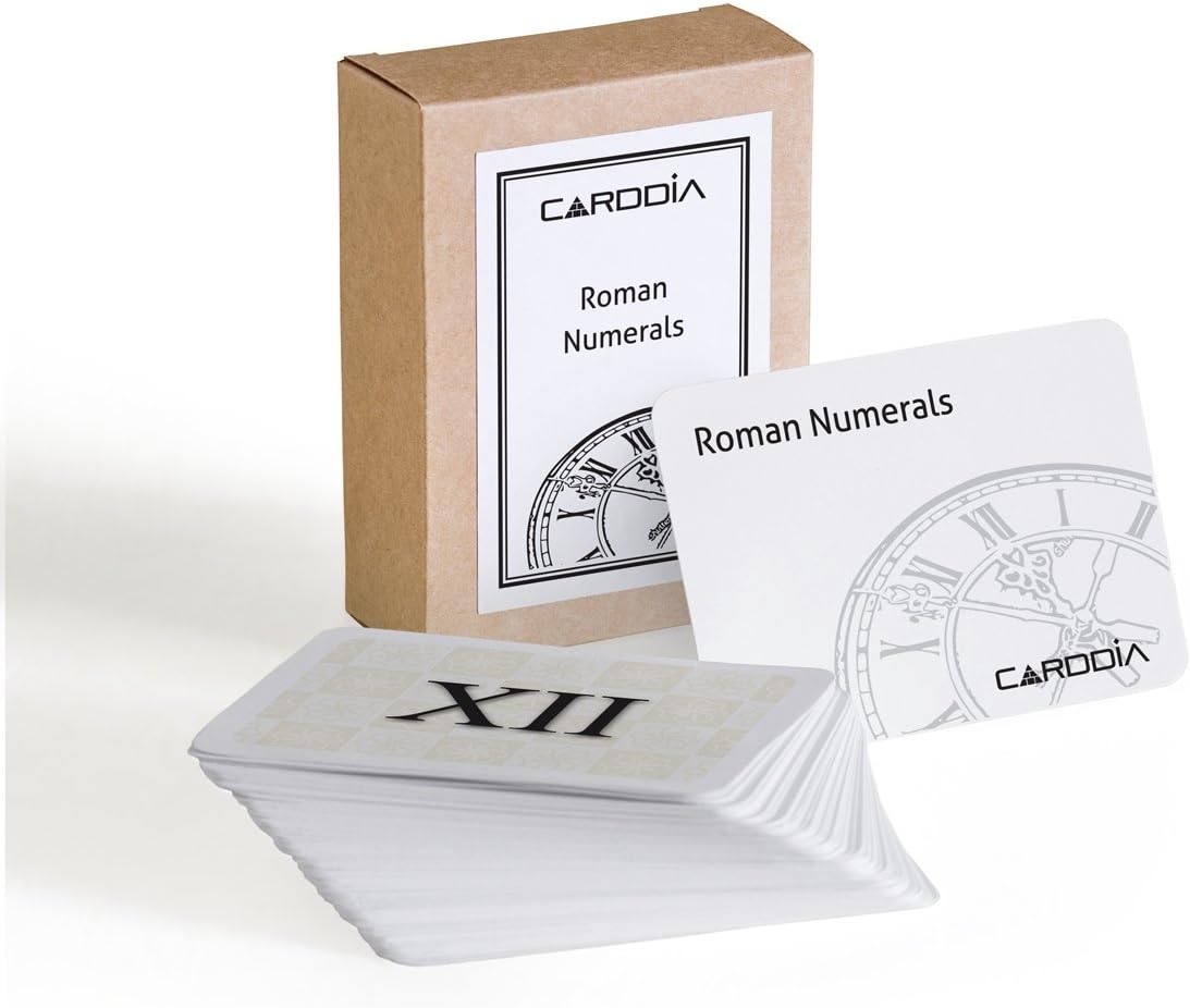 CARDDIA Roman Numerals Flash Cards