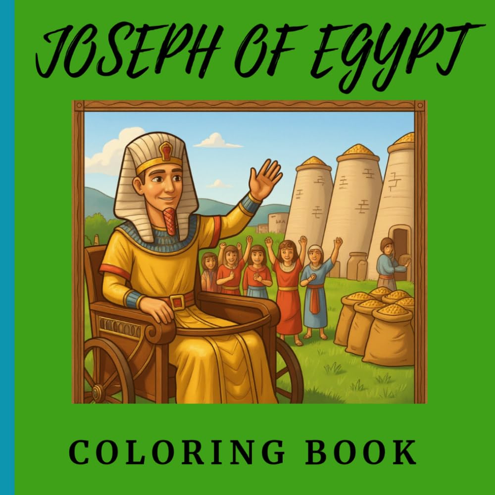 JOSEPH OF EGYPT - COLORING BOOK: Coloring pages of the story of Joseph of Egypt for children aged 3-10
