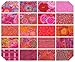 Kaffe Fassett Collective Classics Plus Ruby Charm Pack 42 5-inch Squares FreeSpirit Fabrics