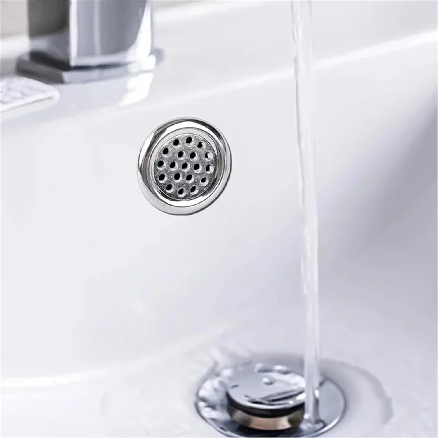 Sink Overflow Ring 150pcs Kitchen Bathroom Basin Circular Overflow Drain Cover Decoration Bathtub Sink Hole