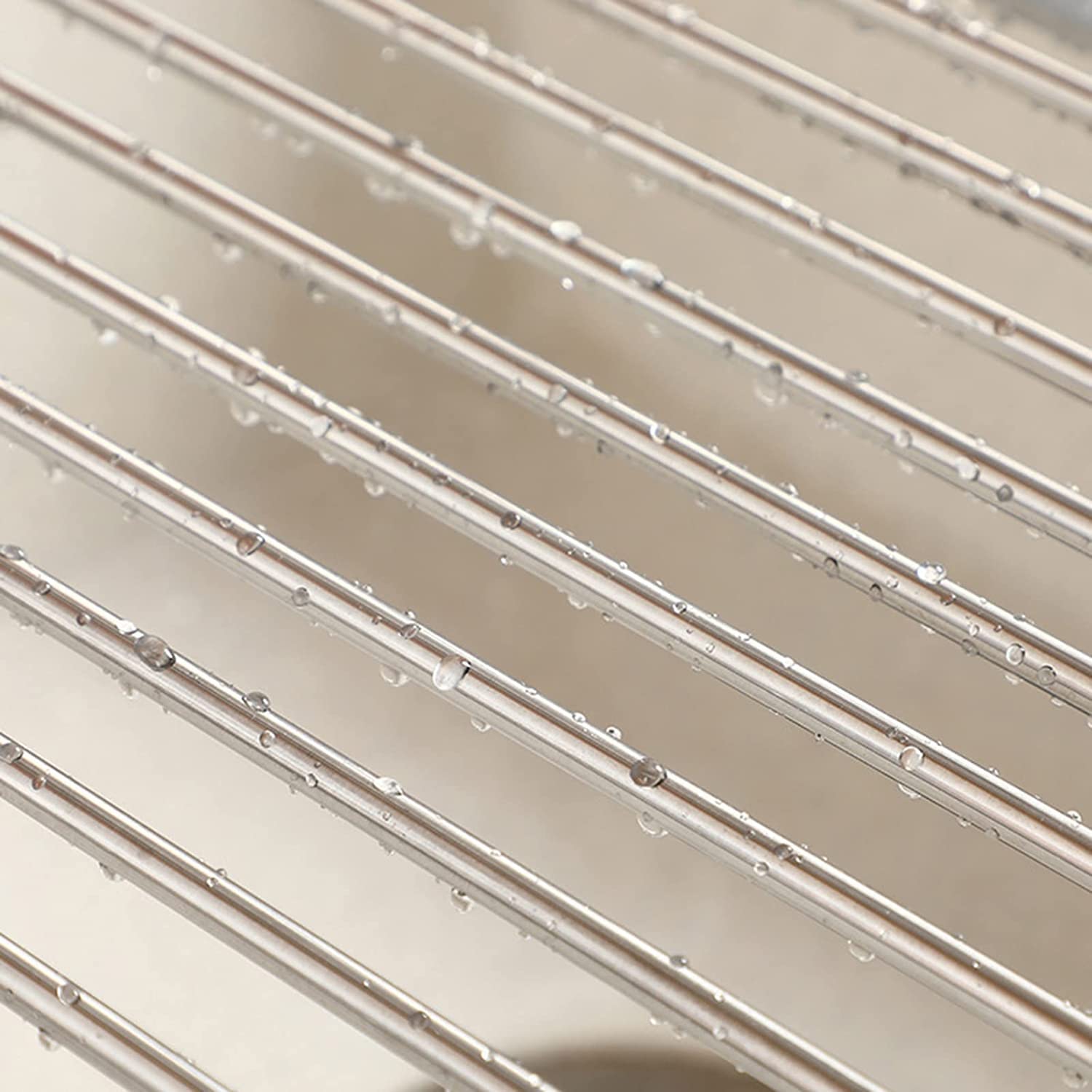 Escurridor De Platos De Acero Inoxidable De Silicona, Rejilla De Secado De Platos sobre El Fregadero, Antideslizante, para Vajilla De Cocina Filtrado De Agua (Size : 45 * 31.5cm) (52 * 32cm)