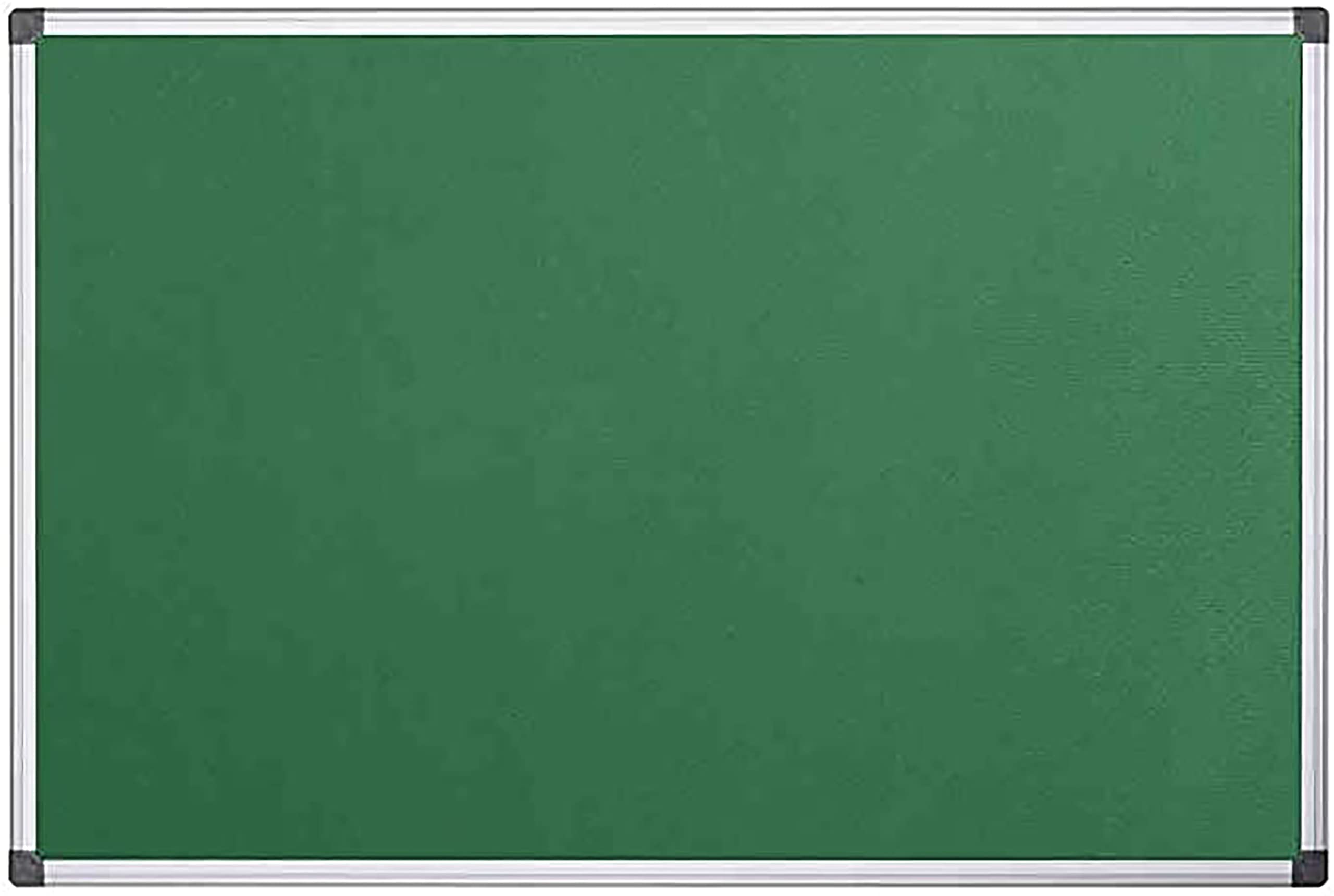 KAV 60 cm x 45cm Aluminium Frame Felt Notice Pin Board - Notice Board Bulletin Frame for Office, School, Bedroom, Memo, and Home (Green)