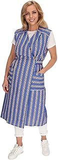 Vestido envolvente, delantal, bata, vestido de casa, delantal, delantal de algodón