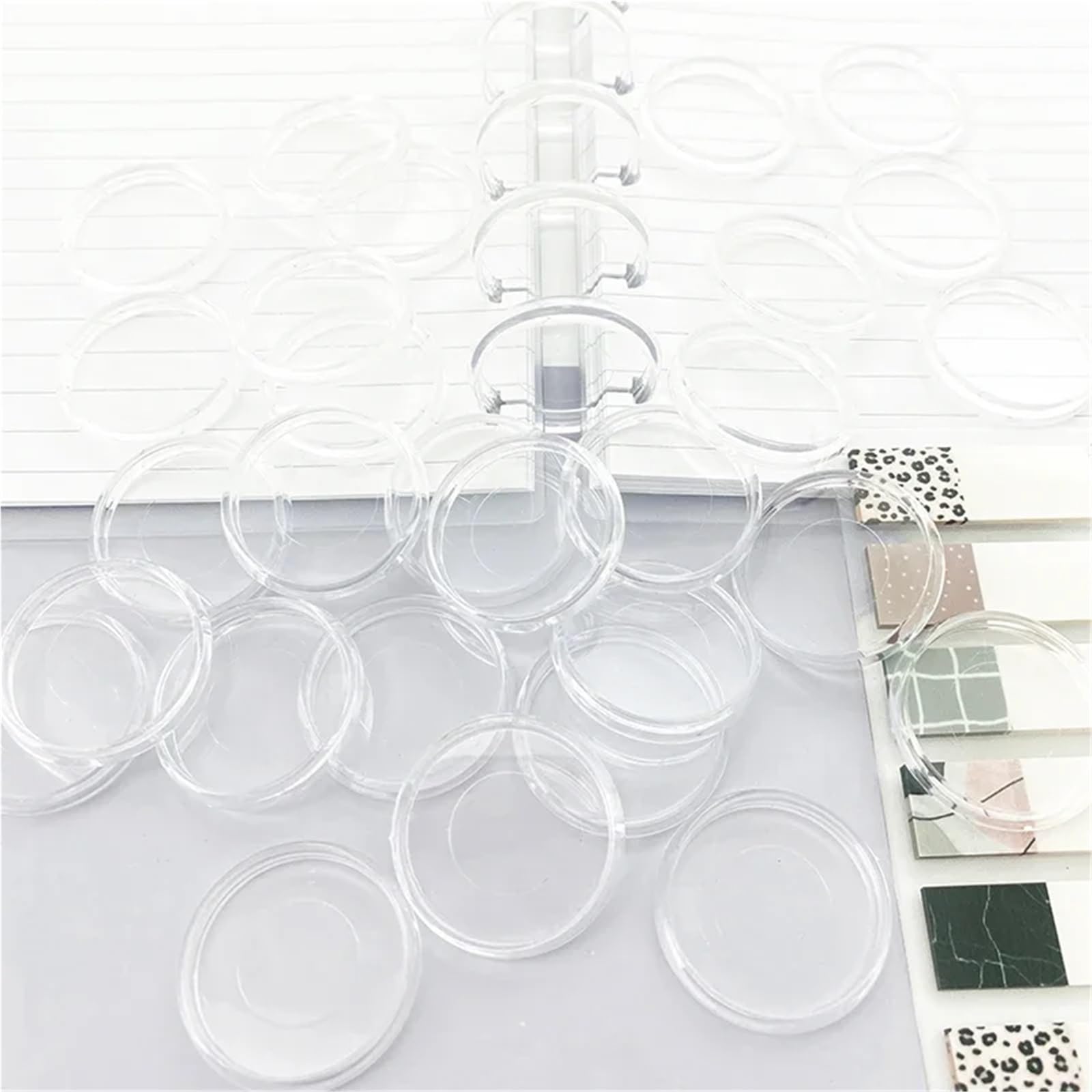 Set di 1000 anelli per raccoglitori a foglia, 24 mm