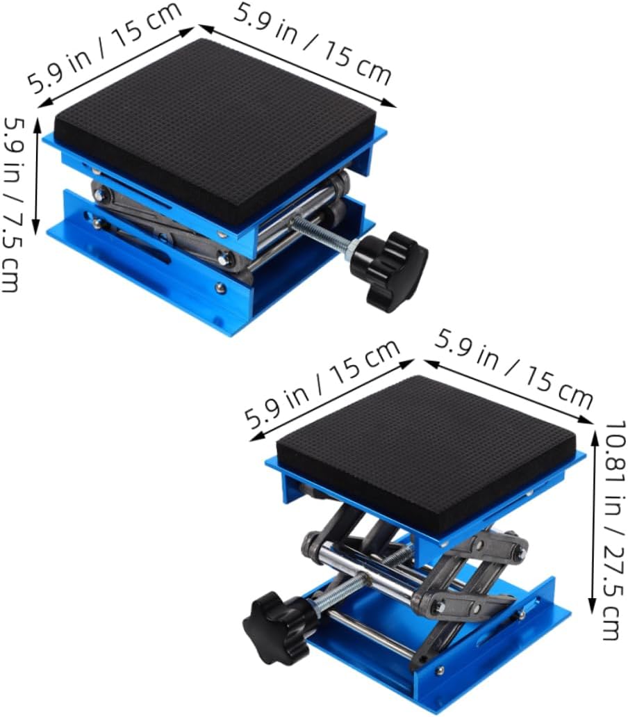 Generic Lab Lifting Platform Stand Adjustable Height with Shock Absorbing Aluminum Laboratory Jack for Stable Experiment Workspace Lightweight and Slip Design