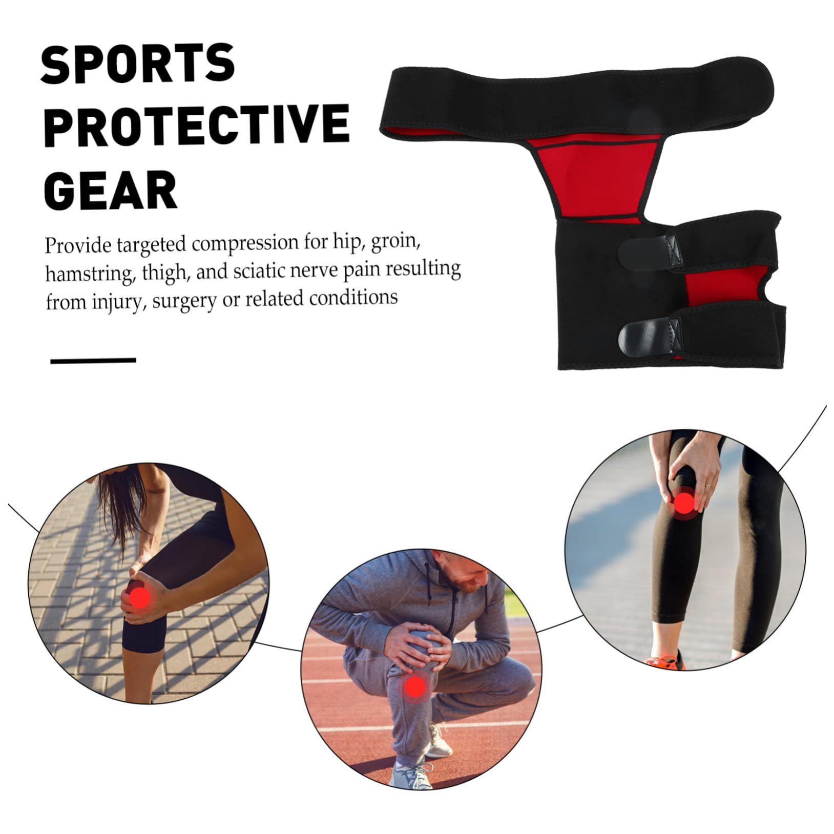 HAWILLOSCH Compression Sleeves for Men Women Thigh High Leg Wrap Hamstring Brace Hip Brace for Women Neoprene Leg Support