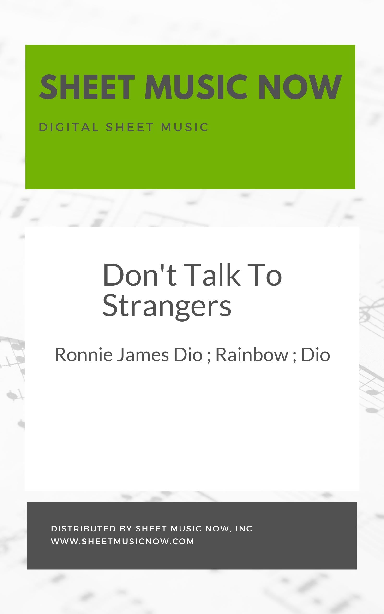Don't Talk To Strangers