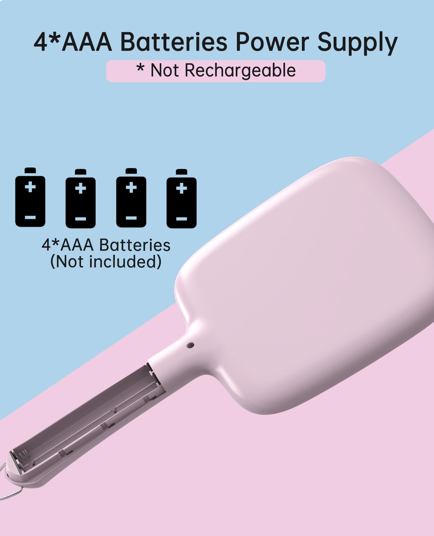 Famihomii LED Handheld Mirror with 3 Dimmable Light Modes