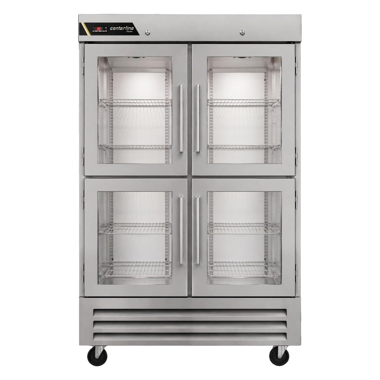 Traulsen (2) Split Glass Doors / Silver / 45.13 cubic_feet Refrigerators