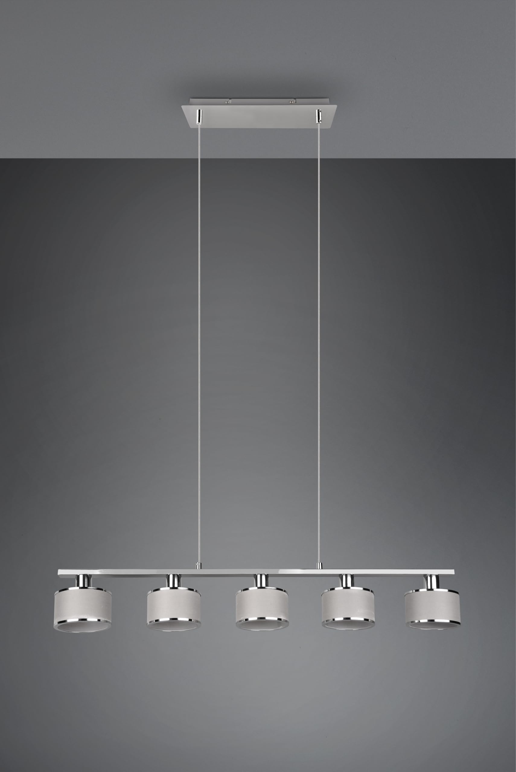 Trio Leuchten Trio 311600506 - Lampadario a Sospensione a 5 Luci, Dritto, 92 Cm