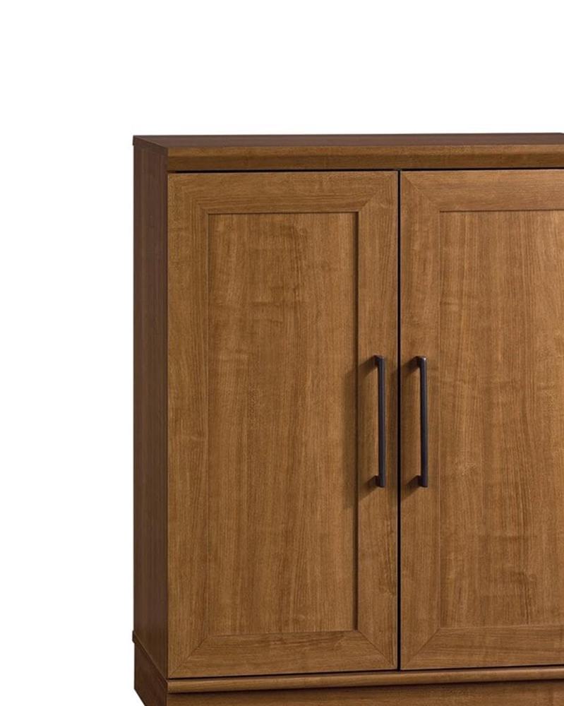 Sauder 【アメリカ老舗家具メーカー】木製マガジンラック付きキャビネット Amazon.com: Sauder HomePlus Base Cabinet/ Pantry Cabinet, Sienna