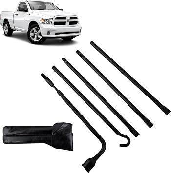 ZanGe Compatible with Spare Tire Tool Kit with Tire Jack Handle and Wheel Lug Wrench 2002-2015 Dodge Ram 1500, Spare Tire Tool Kit with Bag