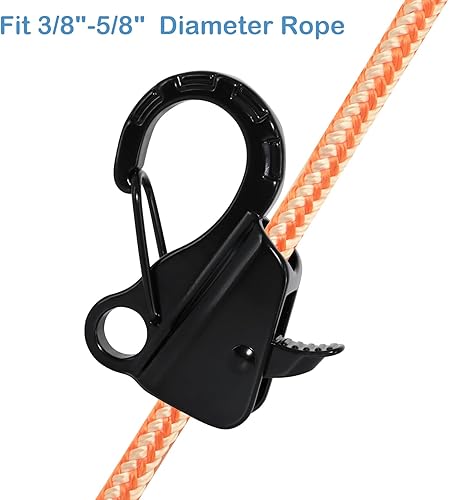 Miniatura 2 de Gancho de anclaje para barco, fácil de usar, sistema de anclaje sin nudos con liberación rápida, clips de gancho de anclaje de barco de acero