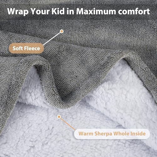 Image of Catalonia Oversized Hoodie Blanket Sweatshirt, Comfortable Sherpa Giant Pullover with Large Front Pocket for Adults Men Women Teenagers Wife Girlfriend