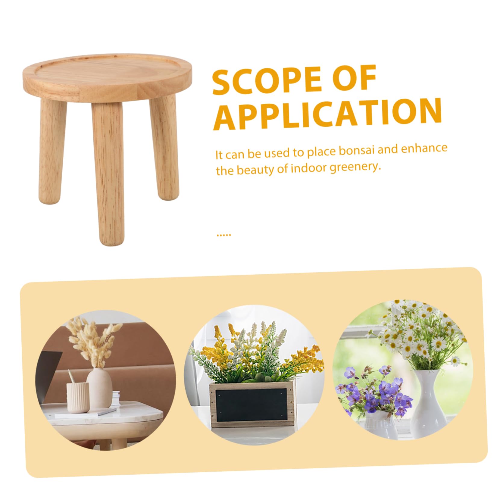 Amazon | GANAZONO 木製植物用スツール 屋内ガーデンやリビングに最適