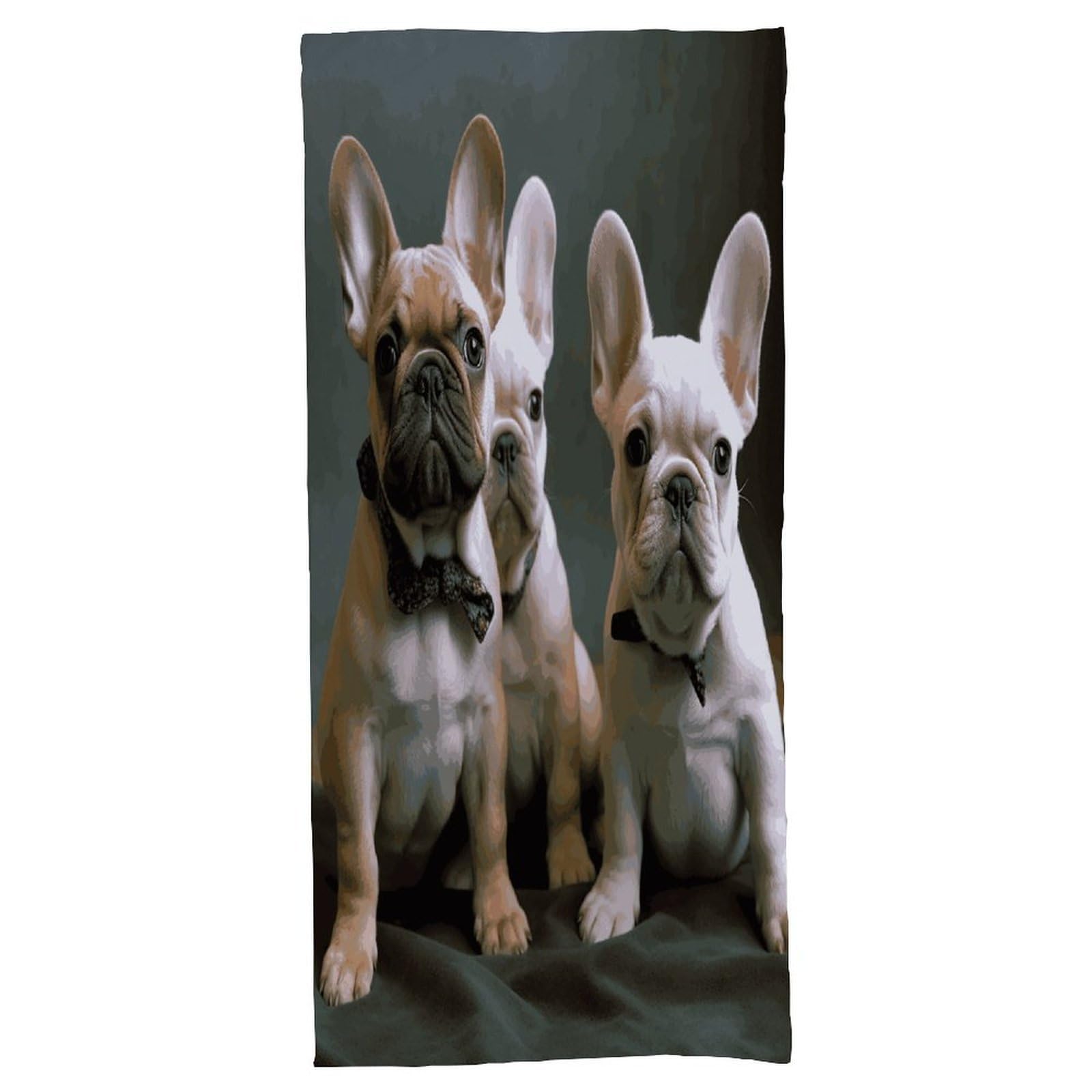 Fekiloot Men's Style French Bulldog Puppies Bath Towel Highly Absorbent,Beach Towels For Wo,Pool Towel Bathroom Essential For Beach,Gym,Travel, Camp