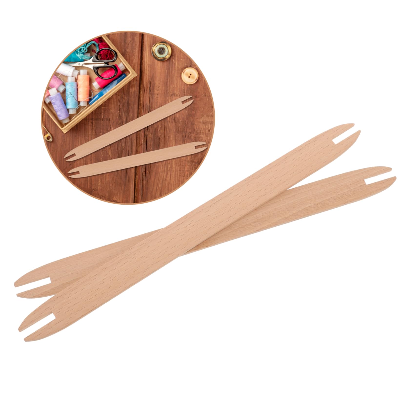 OSALADI 4 Sätze Holz Webschiffchen Diy Strickwerkzeuge Für Handgefertigte Projekte Vielseitig Einsetzbar Für Pullover Teppiche Und Schals Leicht Und Benutzerfreundlich 2 Stück * 4