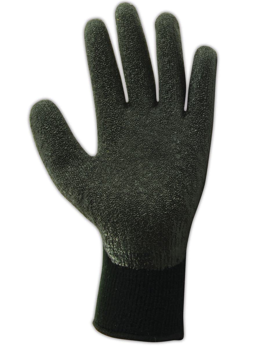 MAGID Level A2 Guantes de trabajo de invierno resistentes a los cortes, multiusos, 3 PR, revestimiento de látex resistente, talla 10/XL, reutilizables, calibre 10 (GP400W)